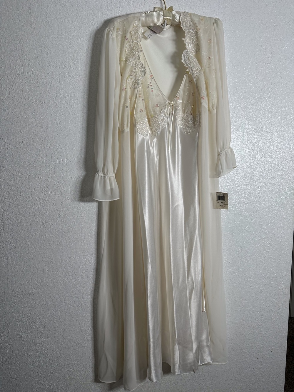 Vintage NWT California Dynasty Peignoir Set Made in Hong Kong Size M